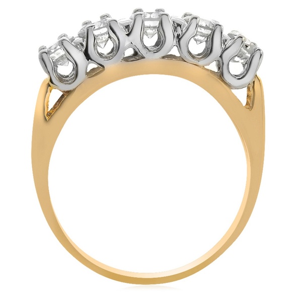 0.75 ctw Round Brilliant Cut Diamond Wedding Band - Picture 2 of 5